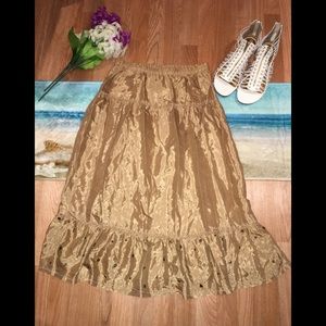 Women’s boho embellished brown skirt